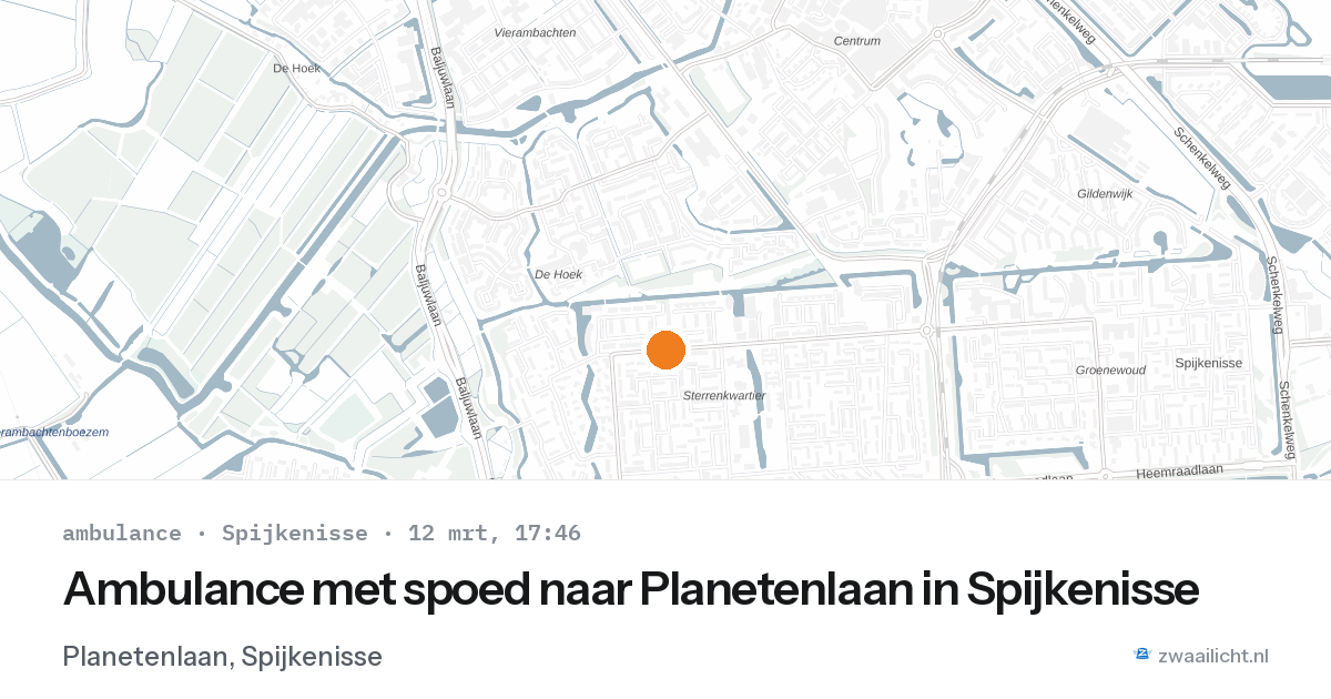 Ambulance met spoed naar Planetenlaan in Spijkenisse — 6 feb 2026