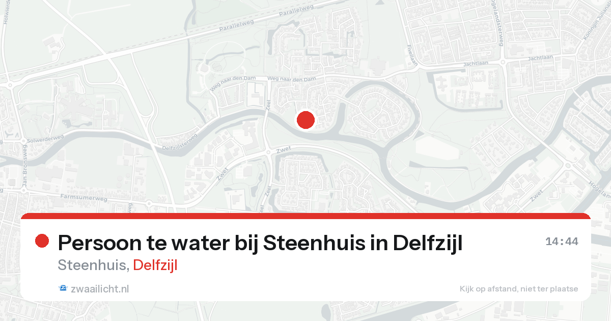 Persoon te water bij Steenhuis in Delfzijl — 17 aug 2026