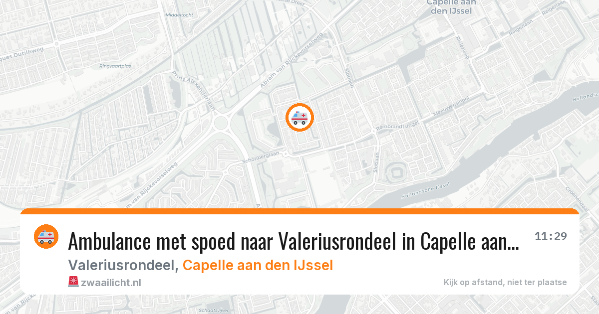 Ambulance met spoed naar Valeriusrondeel in Capelle aan den IJssel — 9 mei 2026