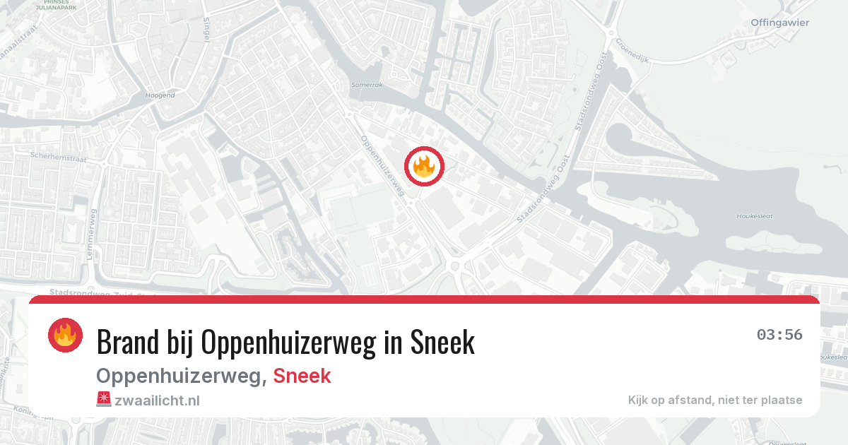 Brand bij Oppenhuizerweg in Sneek — 7 aug 2026