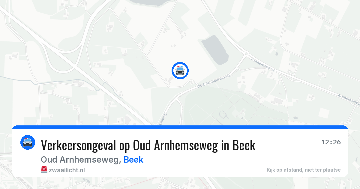 Verkeersongeval op Oud Arnhemseweg in Beek — 7 aug 2026