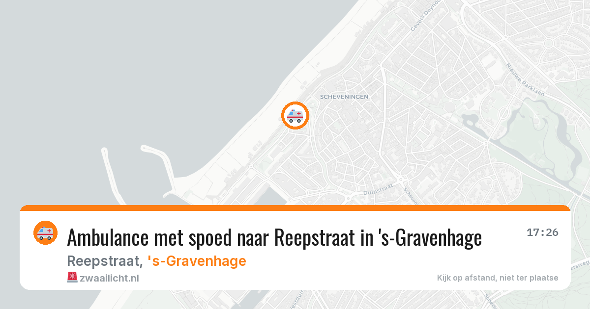 Ambulance met spoed naar Reepstraat in 's-Gravenhage — 7 aug 2026