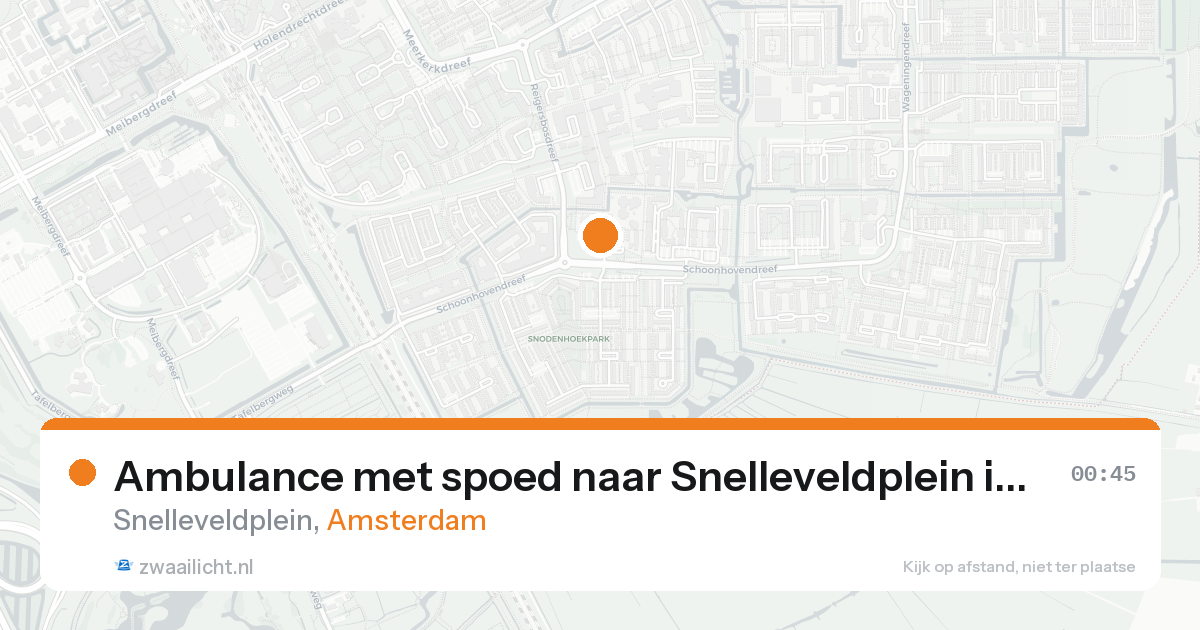 Ambulance met spoed naar Snelleveldplein in Amsterdam — 16 aug 2026