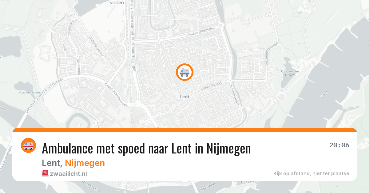 Ambulance met spoed naar Lent in Nijmegen — 26 mei 2026