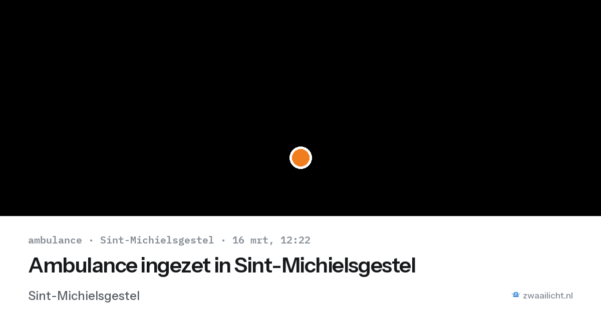 Ambulance ingezet in Sint-Michielsgestel — 2 feb 2026