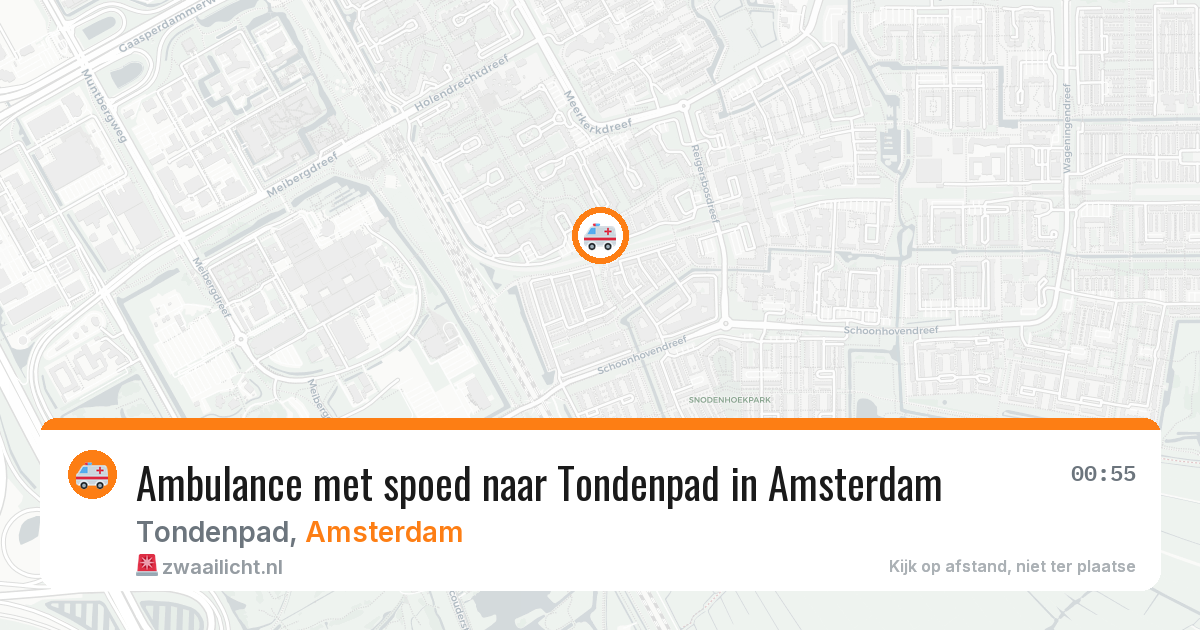 Ambulance met spoed naar Tondenpad in Amsterdam — 3 aug 2026