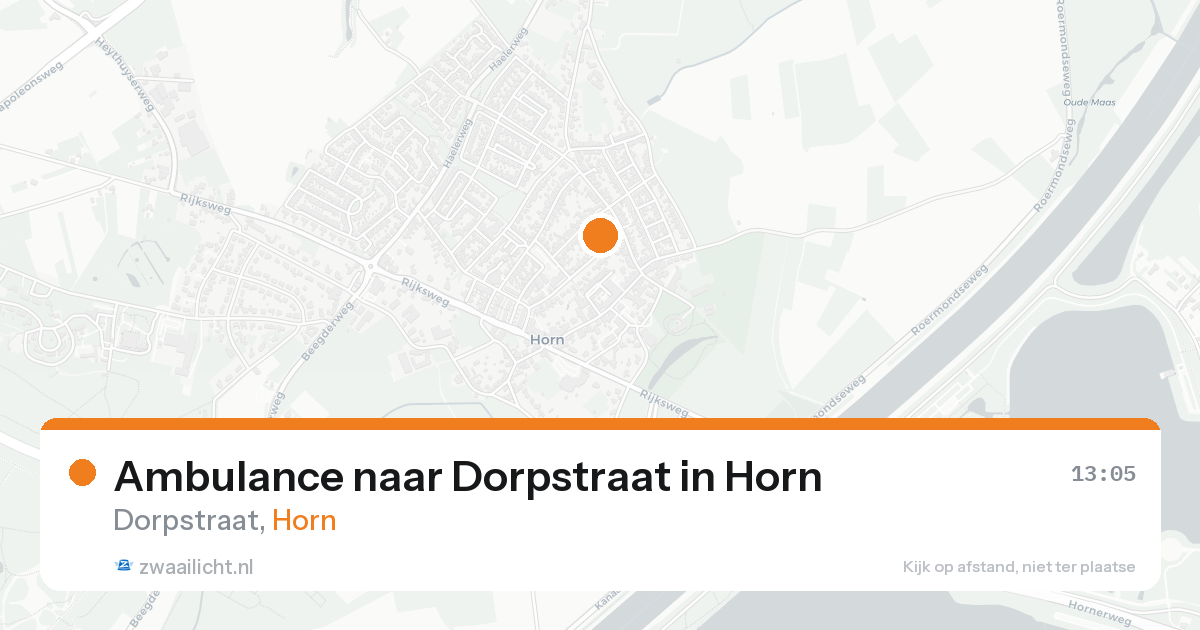 Ambulance naar Dorpstraat in Horn — 15 aug 2026