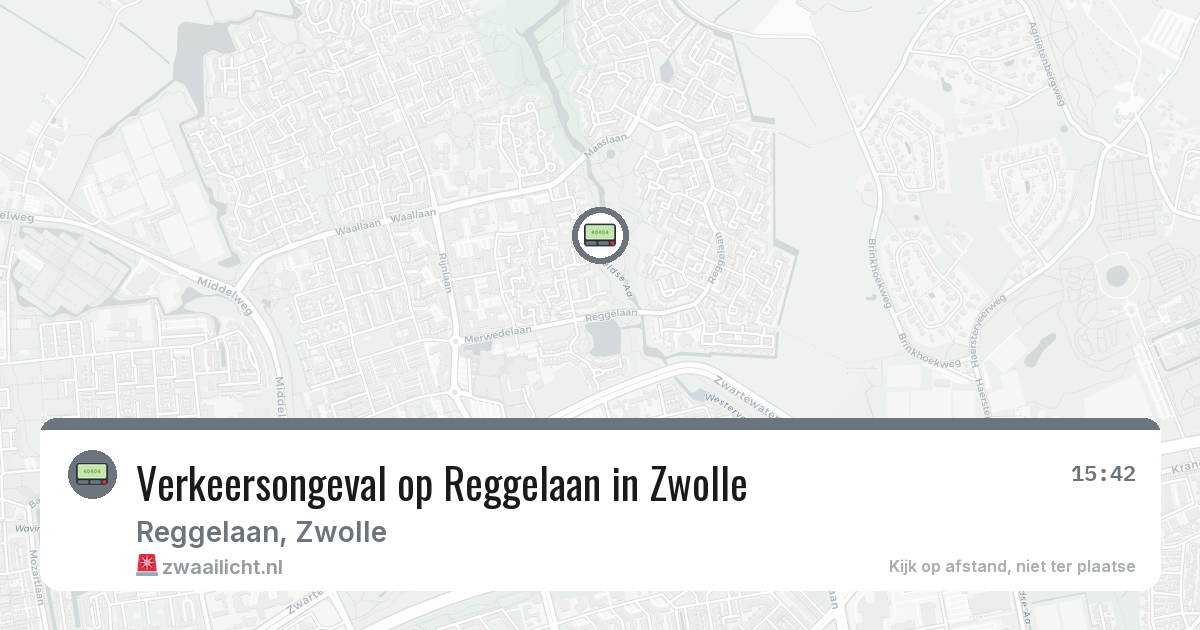 Verkeersongeval op Reggelaan in Zwolle — 20 apr 2026
