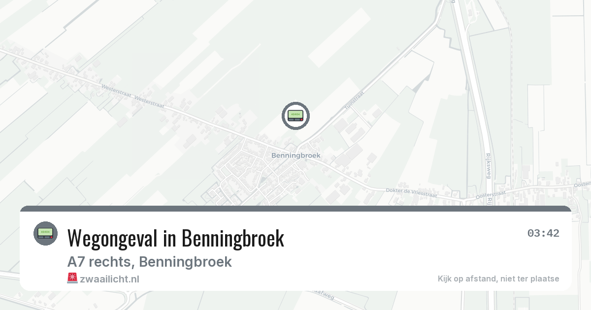 Wegongeval in Benningbroek — 28 feb 2026