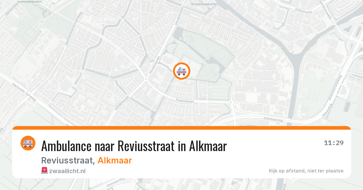 Ambulance naar Reviusstraat in Alkmaar — 29 jun 2026