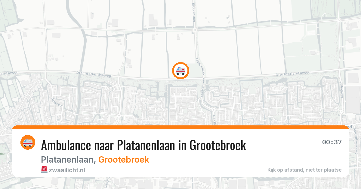 Ambulance naar Platanenlaan in Grootebroek — 1 jun 2026