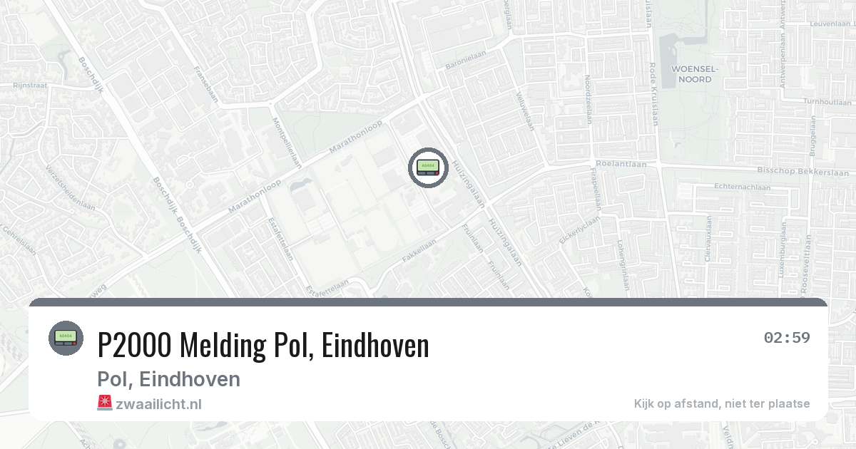 P2000 Melding Pol, Eindhoven — 9 mrt 2026
