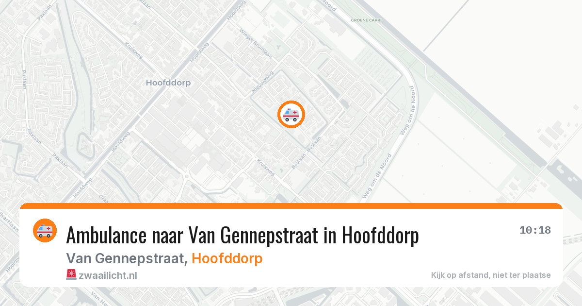 Ambulance naar Van Gennepstraat in Hoofddorp — 20 mei 2026