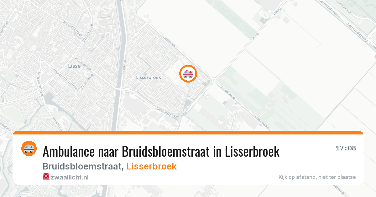 Ambulance naar Bruidsbloemstraat in Lisserbroek — 1 aug 2026