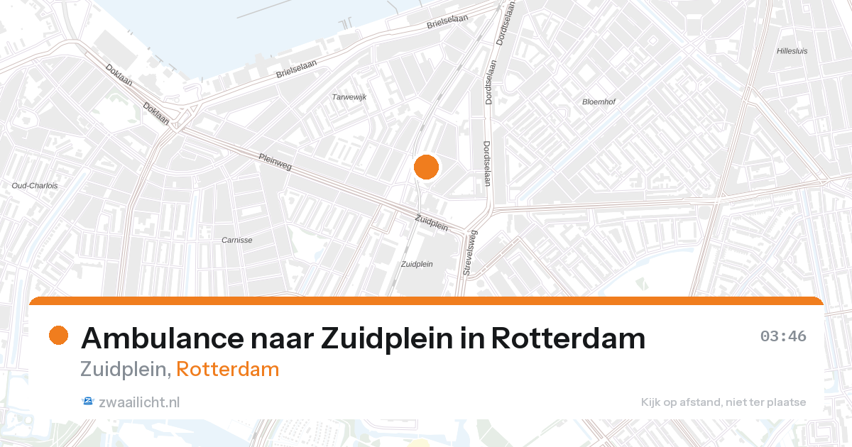 Ambulance naar Zuidplein in Rotterdam — 27 aug 2026