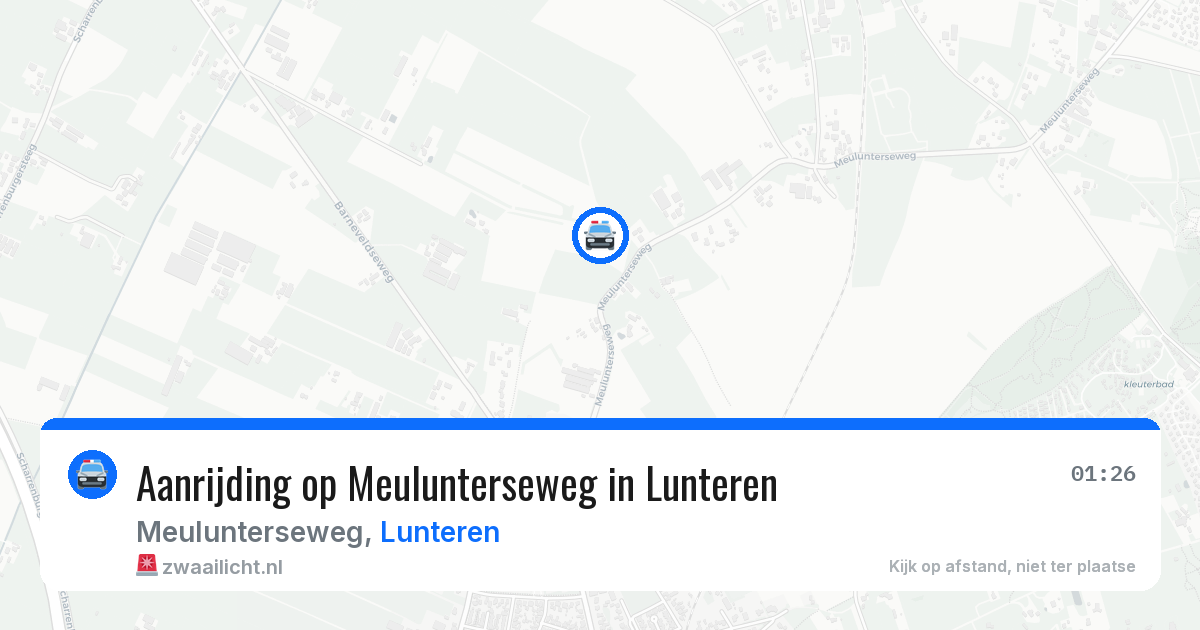 Aanrijding op Meulunterseweg in Lunteren — 16 mei 2026
