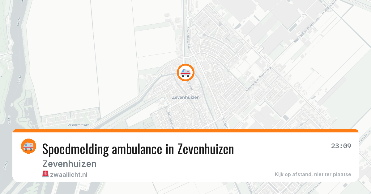 Spoedmelding ambulance in Zevenhuizen — 4 aug 2026