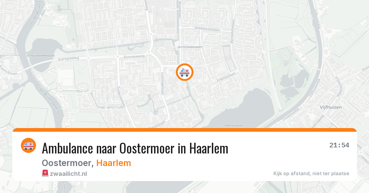 Ambulance naar Oostermoer in Haarlem — 2 aug 2026