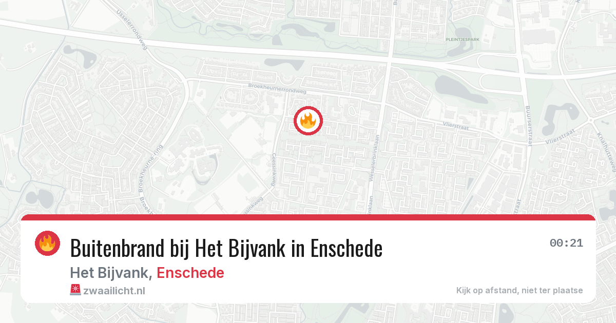 Buitenbrand bij Het Bijvank in Enschede — 5 apr 2026