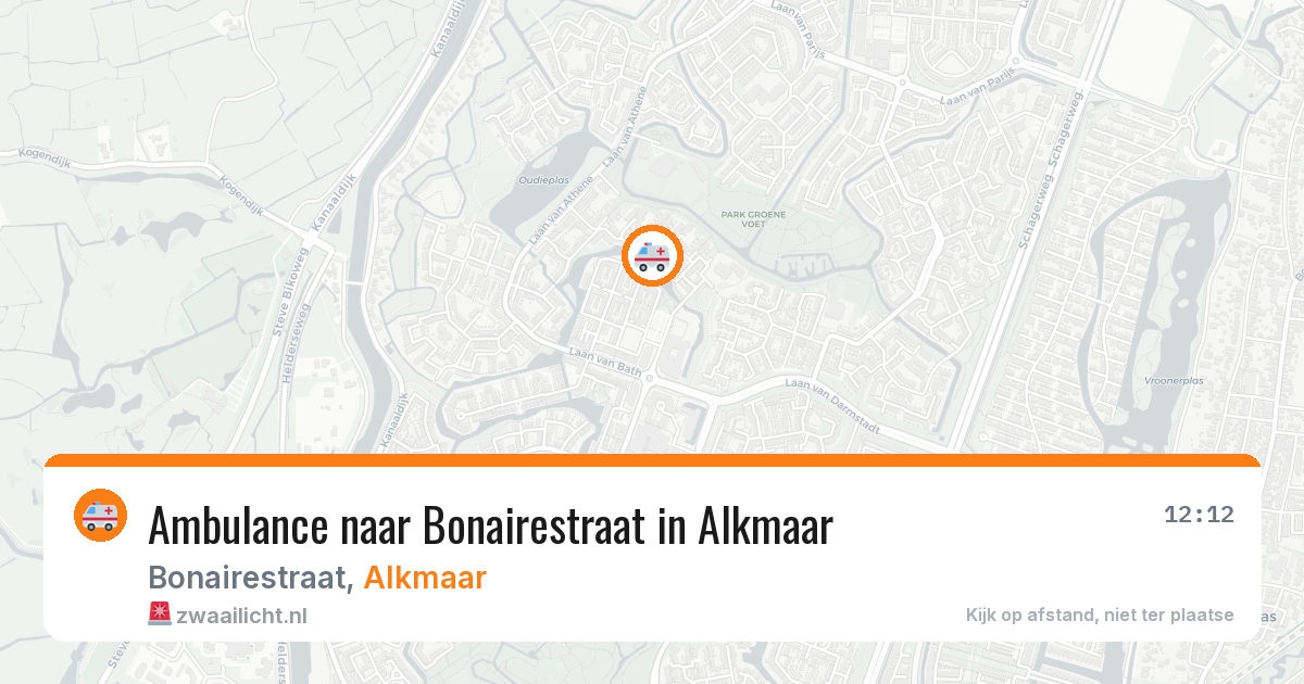 Ambulance naar Bonairestraat in Alkmaar — 5 aug 2026