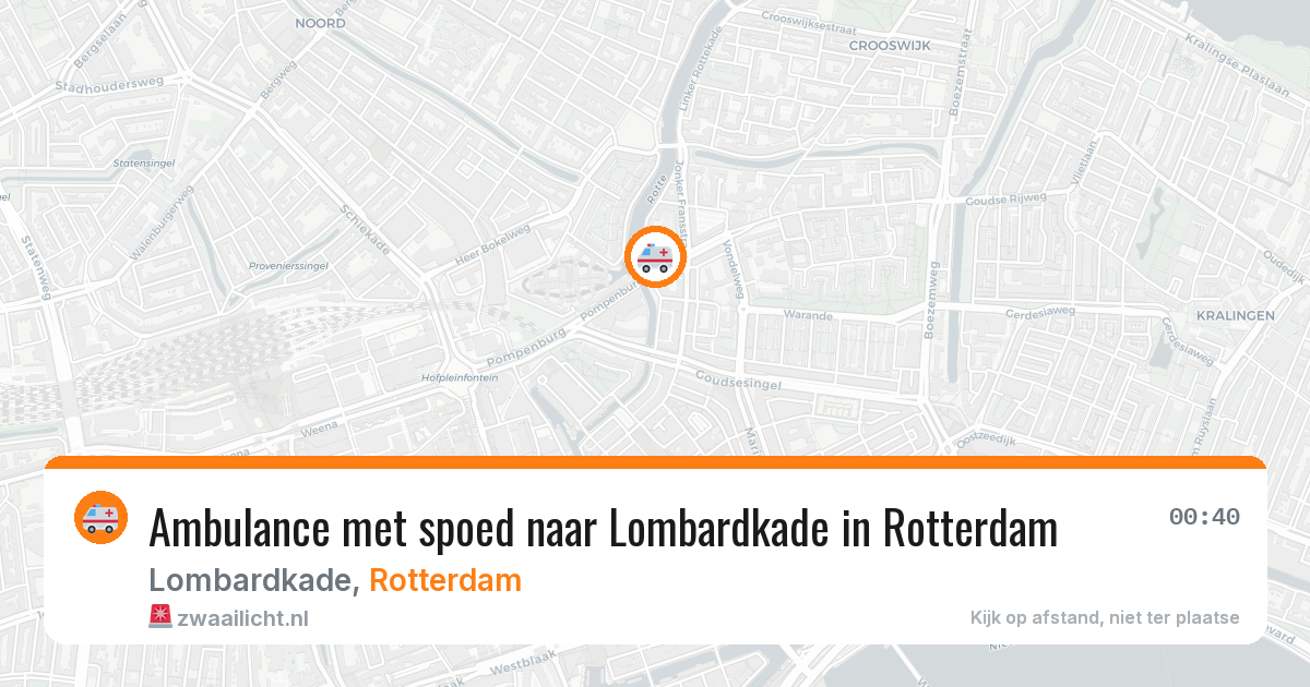 Ambulance met spoed naar Lombardkade in Rotterdam — 25 jul 2026