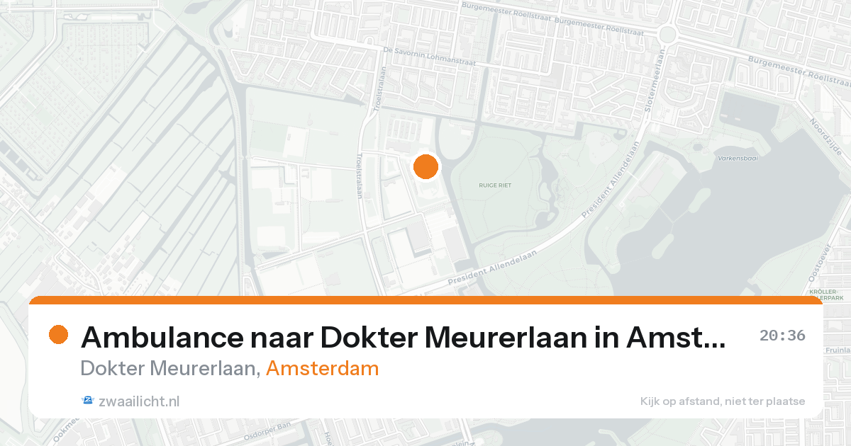 Ambulance naar Dokter Meurerlaan in Amsterdam — 24 aug 2026