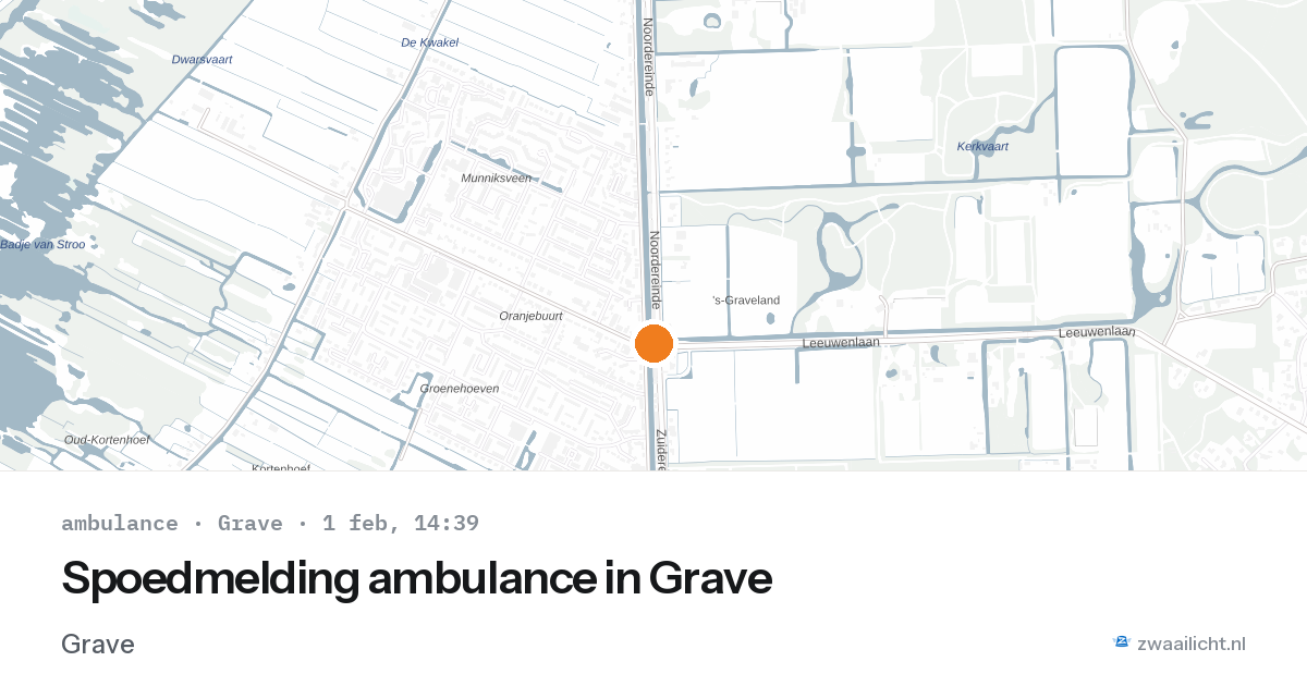 Spoedmelding ambulance in Grave — 1 feb 2026