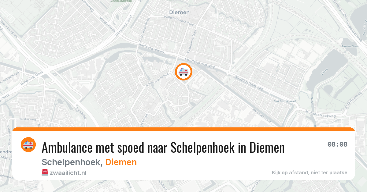 Ambulance met spoed naar Schelpenhoek in Diemen — 7 apr 2026