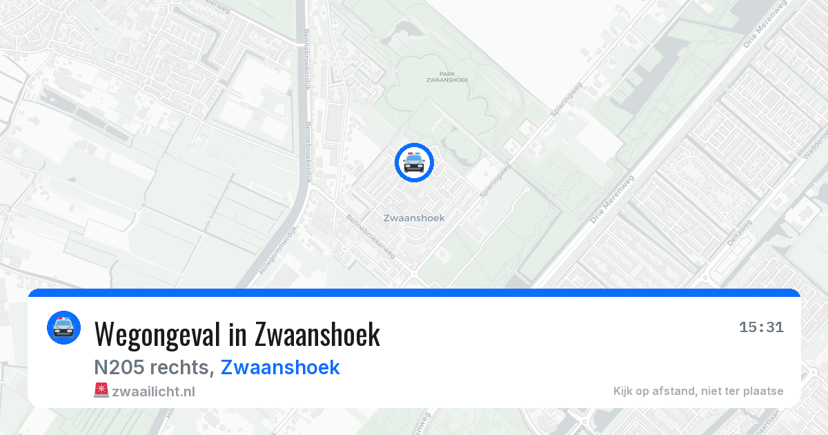 Wegongeval in Zwaanshoek — 28 mei 2026