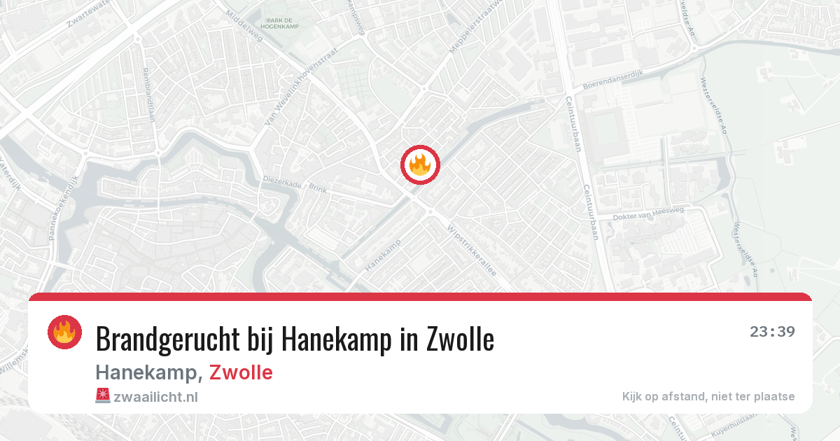 Brandgerucht bij Hanekamp in Zwolle — 22 jul 2026
