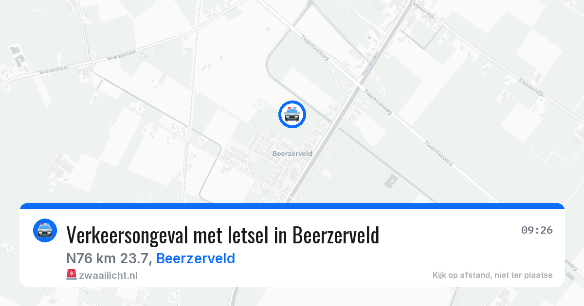 Verkeersongeval met letsel in Beerzerveld — 24 jun 2026