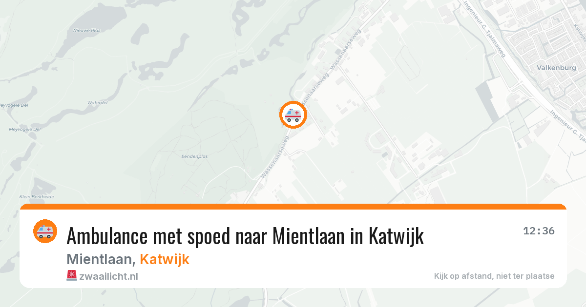 Ambulance met spoed naar Mientlaan in Katwijk — 23 jul 2026