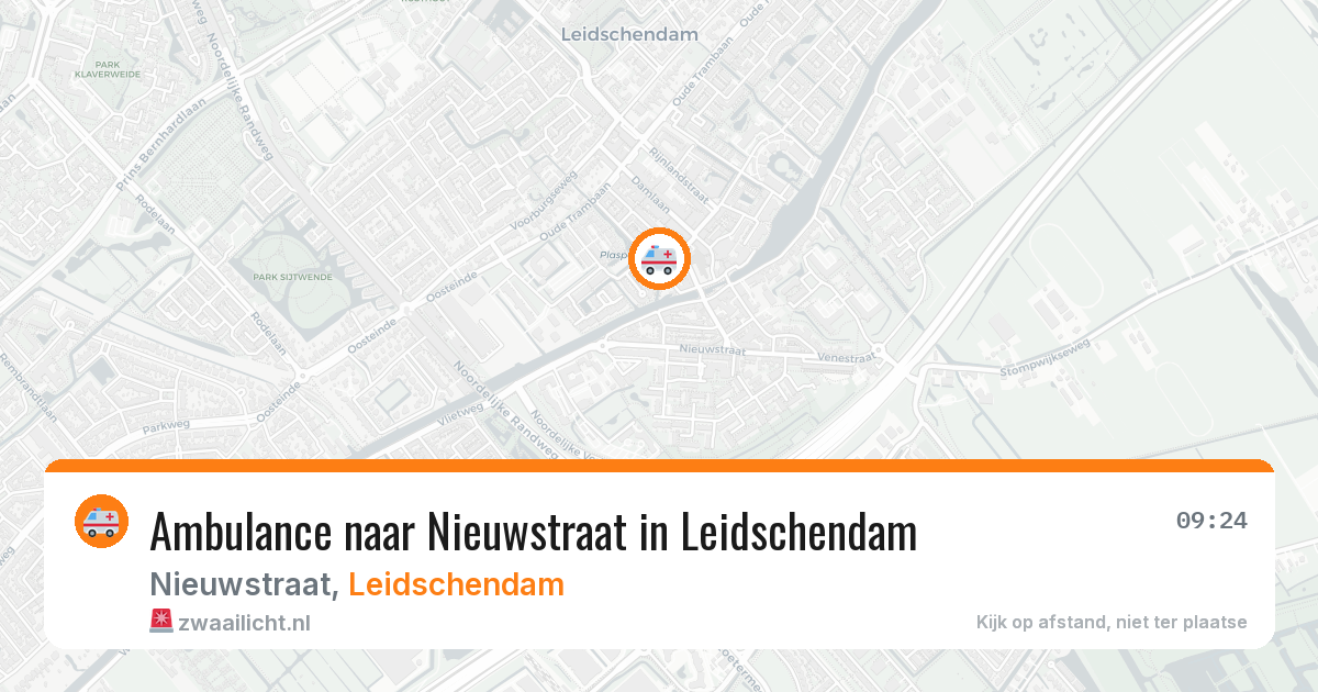 Ambulance naar Nieuwstraat in Leidschendam — 9 jul 2026
