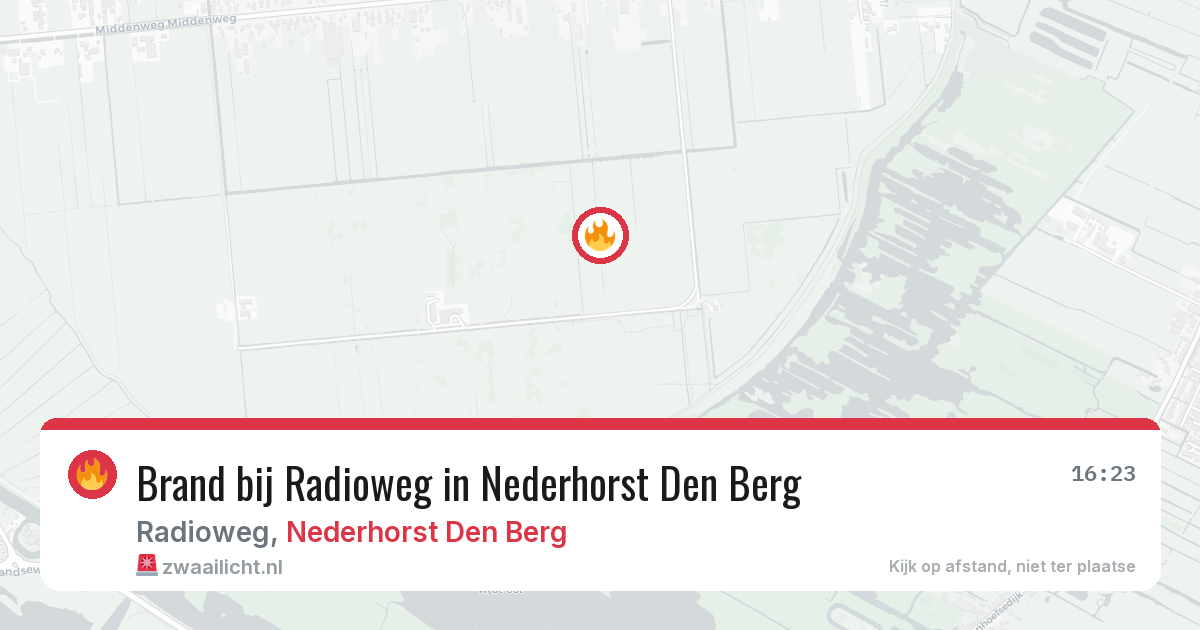 Brand bij Radioweg in Nederhorst Den Berg — 3 jun 2026