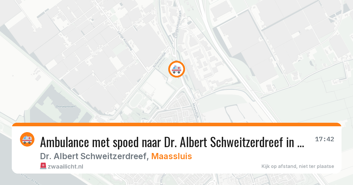 Ambulance met spoed naar Dr. Albert Schweitzerdreef in Maassluis — 5 mei 2026