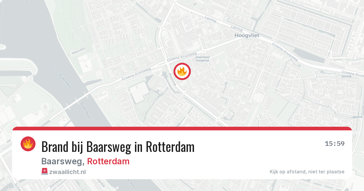 Brand bij Baarsweg in Rotterdam — 18 jun 2026