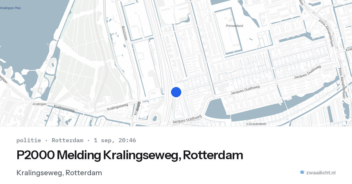P2000 Melding Kralingseweg, Rotterdam — 1 sep 2026