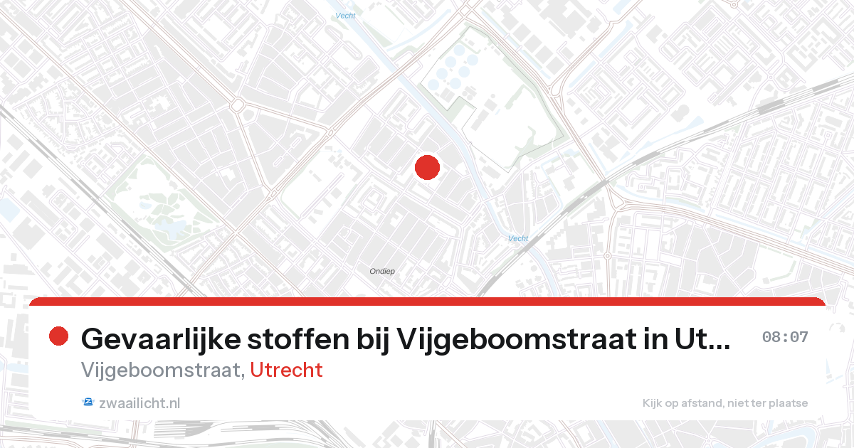 Gevaarlijke stoffen bij Vijgeboomstraat in Utrecht — 27 aug 2026