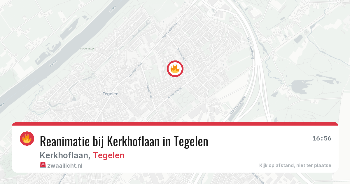 Reanimatie bij Kerkhoflaan in Tegelen — 9 apr 2026