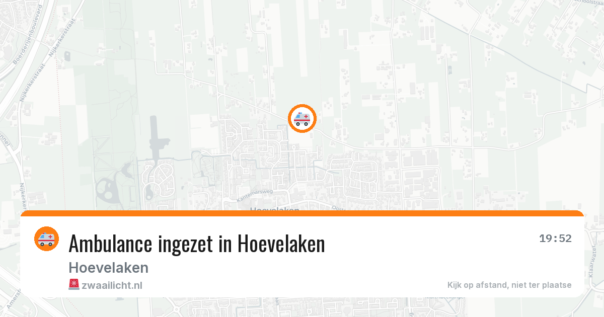 Ambulance ingezet in Hoevelaken — 11 aug 2026