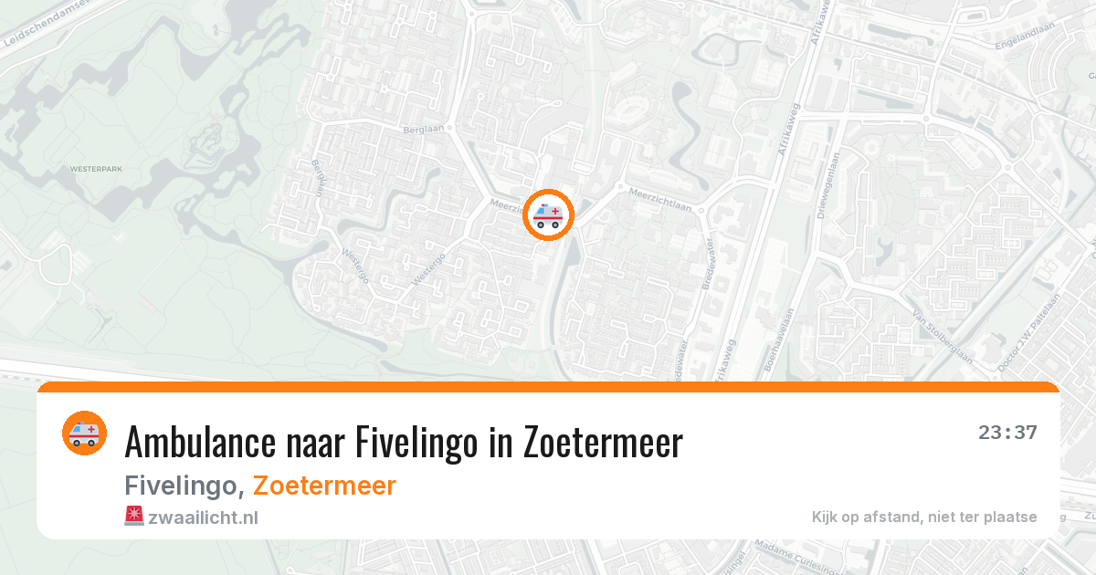 Ambulance naar Fivelingo in Zoetermeer — 6 jun 2026
