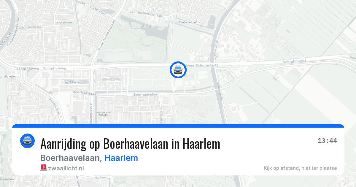 Aanrijding op Boerhaavelaan in Haarlem — 13 jun 2026
