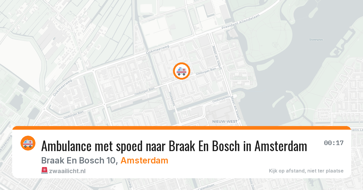 Ambulance met spoed naar Braak En Bosch in Amsterdam — 7 jun 2026