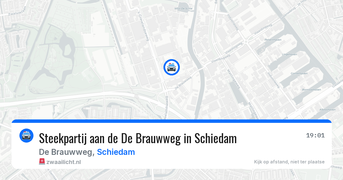 Steekpartij aan de De Brauwweg in Schiedam — 19 jul 2026