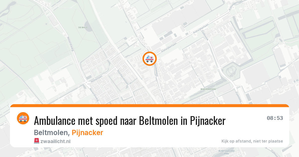 Ambulance met spoed naar Beltmolen in Pijnacker — 11 apr 2026
