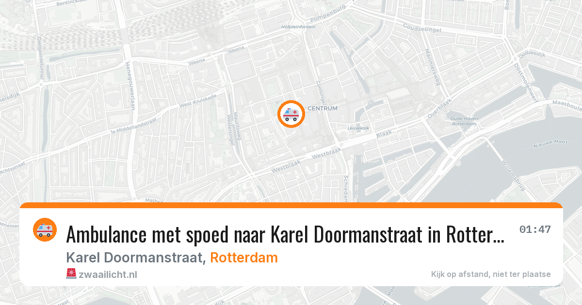 Ambulance met spoed naar Karel Doormanstraat in Rotterdam — 4 apr 2026