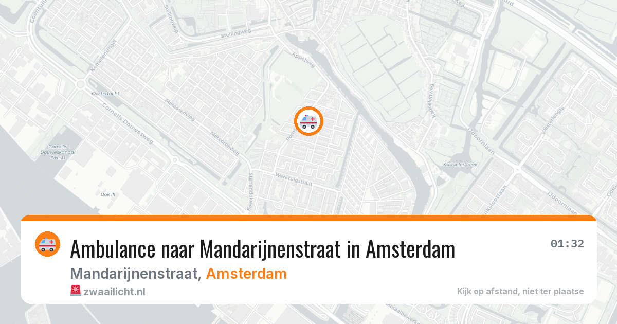 Ambulance naar Mandarijnenstraat in Amsterdam — 7 jun 2026