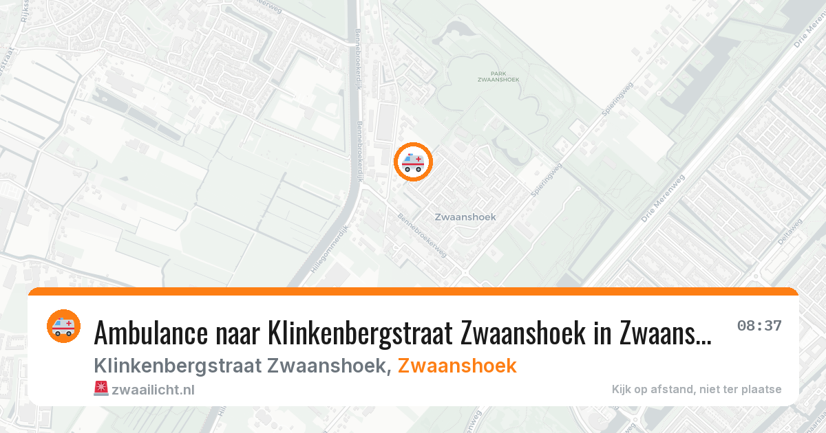Ambulance naar Klinkenbergstraat Zwaanshoek in Zwaanshoek — 6 apr 2026