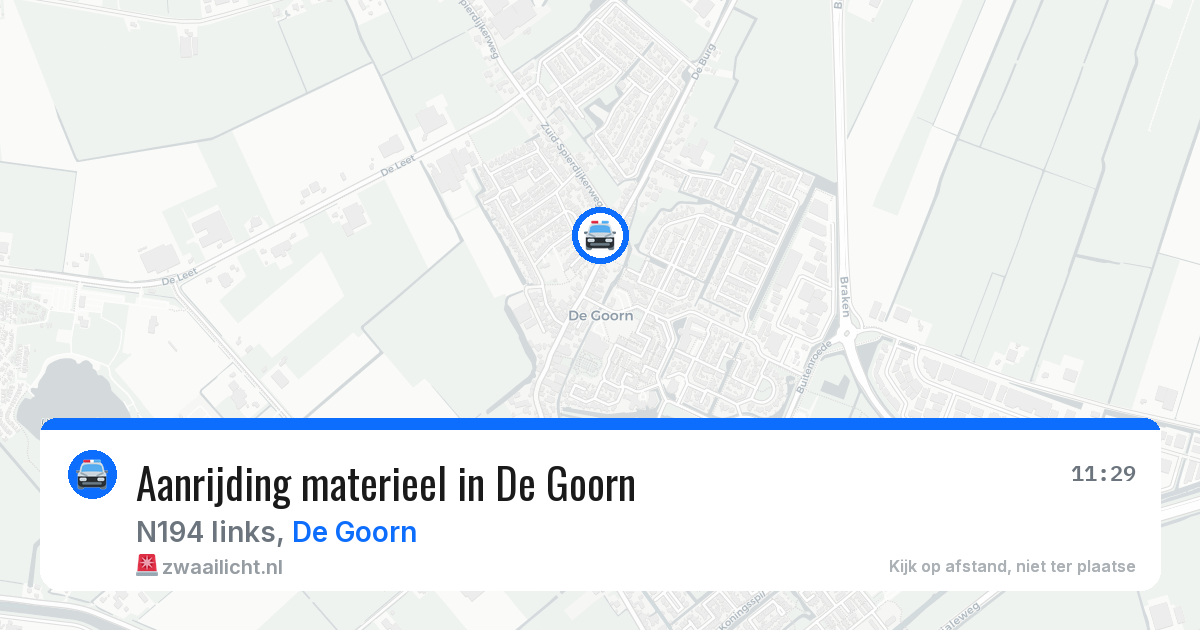 Aanrijding materieel in De Goorn — 1 jun 2026