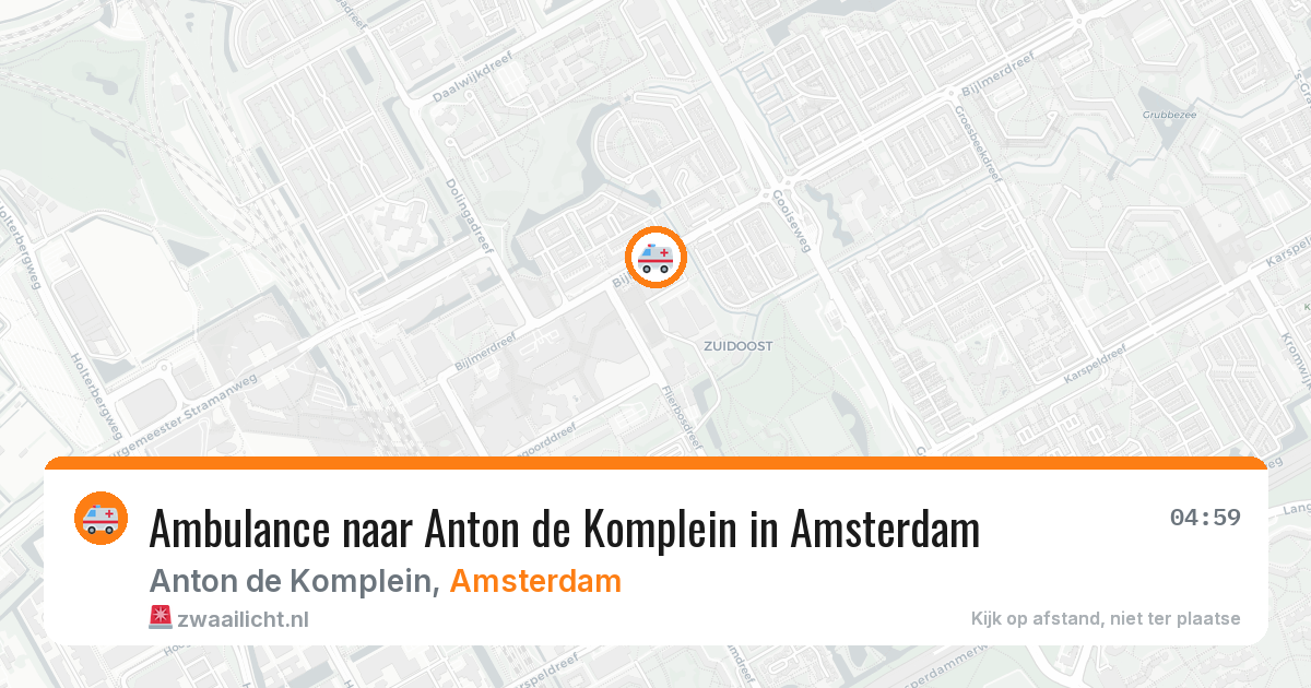 Ambulance naar Anton de Komplein in Amsterdam — 30 apr 2026